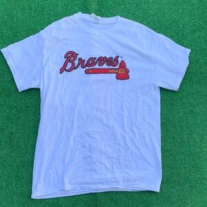 Braves Graphic Logo Tee - White with Red/Blue Logo